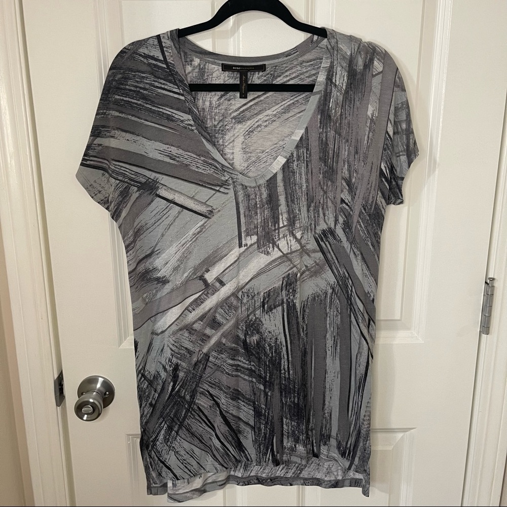 BCBG MaxAzria V-Neck Tunic Tee